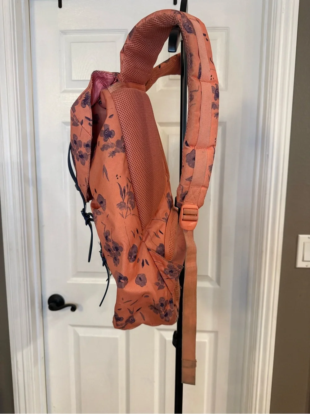 Hershel Coral Backpack with Navy Straps - Women Bags